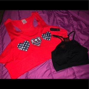 Juniors no boundaries tank top with sports bra